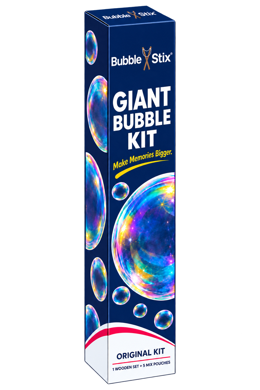 BubbleStix navy Giant Bubble Kit box